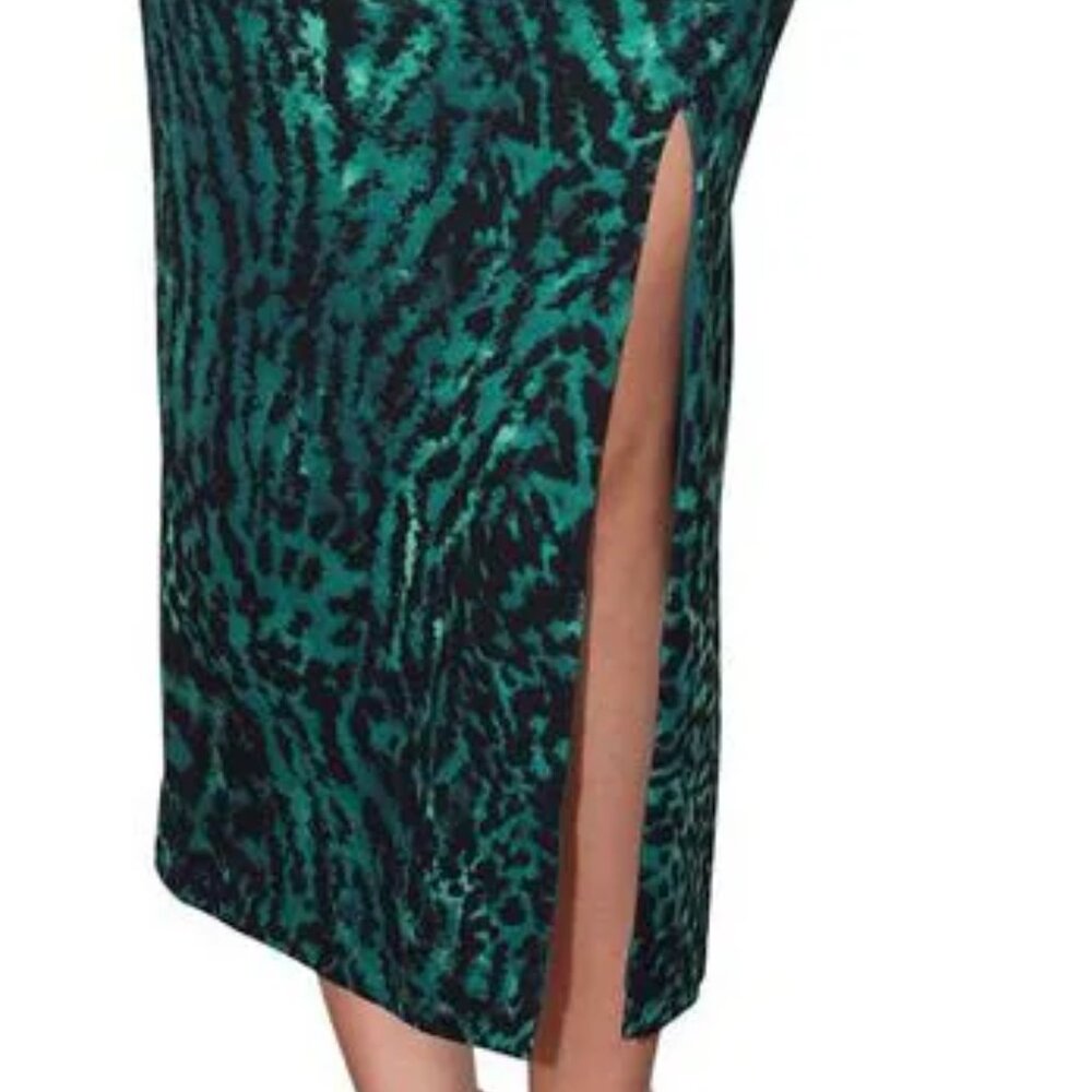 NWT Rachel Rachel Roy Twisted Neck Animal Print Maxi Dress S - Picture 4 of 16